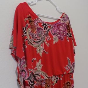 Enfocus Women 14W Sleeveless Red Dress